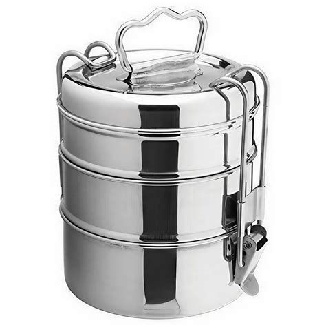 steel round lunch box|lunch box steel for office.